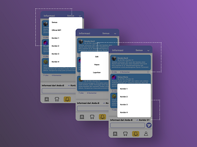 Options Comment Section || Public Transportation App || Bistapps app design bistapps blue app brt bus rapid transit busway app future app pubic transportation app ui