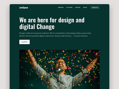 Jamspace - Digital Agency Landingpage (Hero) agency design digital agency figma homepage landingpage typography ui ui design uiux ux ux design web design web ui website