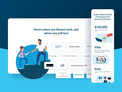 TheBankingOffer — online education platform alumni banking blue blue theme branding e learning education education platform illustration illustrations investment landing page learning lms logo moodle moodle platform platform ui wall street