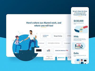 TheBankingOffer — online education platform alumni banking blue blue theme branding e learning education education platform illustration illustrations investment landing page learning lms logo moodle moodle platform platform ui wall street