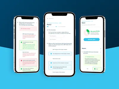 TheBankingOffer — online education platform adaptive design blue branding e learning e learning platform education education platform learning lms mobile moodle moodle platform pie chart quiz quiz answers quiz elements quiz results service true or false ui elements
