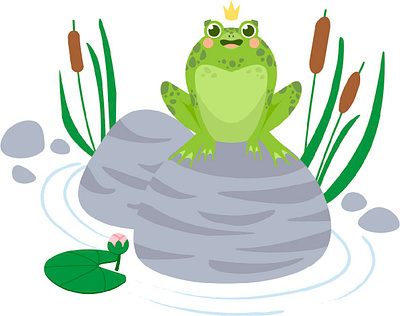 Princess Frog design frog illustration vector