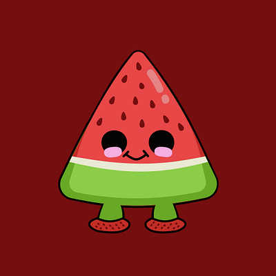 Meloniman 2d anime art cartoon design dribbble figma fruits graphic design practice work water