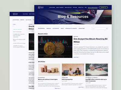 Blog for financial industry animation article blog blogpost business design desktop figma finance modern tablet ui uiux ux ux design