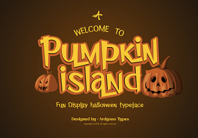 Pumpkin Island Typeface branding crafterfont design displayfont font freefont halloween logo type typography