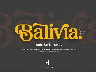 Balivia - Bold Serif branding decorative design font freefont logo serif type typography