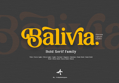 Balivia - Bold Serif branding decorative design font freefont logo serif type typography