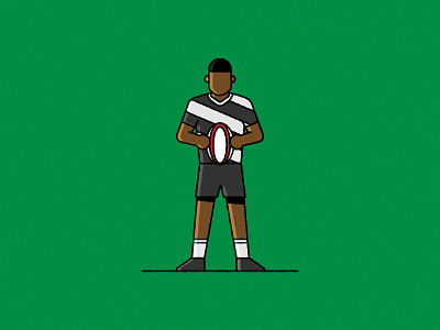 Rugby 2d adobe animation character design fiji illustration illustrator olympics player rugby score sport team try