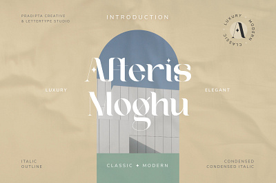 Afteris Moghu Modern/Vintage Font advertising branding classy display display font elegant fashion font fonts lettering logo luxury magazine minimalist modern sans serif serif typeface typography unique