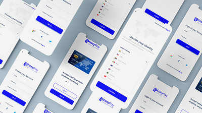 Registration Screens UI adobe xd card app credit app currency app onboard screens registration ui sign in ui signup ui splash screen