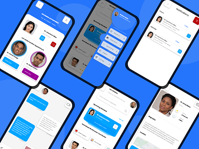 Doctors Consultant app design ux vector