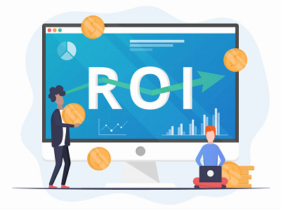 Return on Investment Free Vector Design business chart charts coin coins design free freebie gold graphics illustration illustrations invest investing investment roi vector