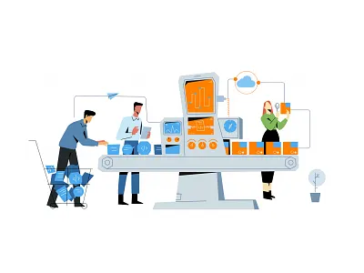 Management Platform art branding character characterdesign concept design flat illustration ui vector