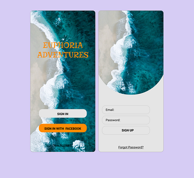 Euphoria- Travel App app design ui