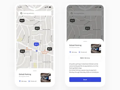 Parking App design figma icon ui