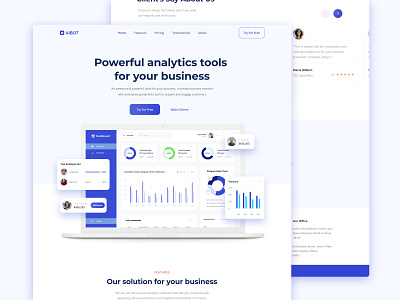 SaaS website design | Landing page design analytics bi business business intelligence landing saas saas design saas software saas ui saas ux saas website website design