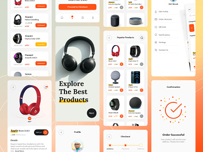 E commerce mobile app android android app android design app design e commerce e commerce app e commerce app design e commerce mobile app e commerce shop e commerce store headphone mobile phone mobiles online store smart watches speakers typography ui watches