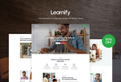 Learnify - Online Education Courses WordPress Theme design illustration language center logo web design web development webdesign woocommerce wordpress wordpress theme wordpress themes