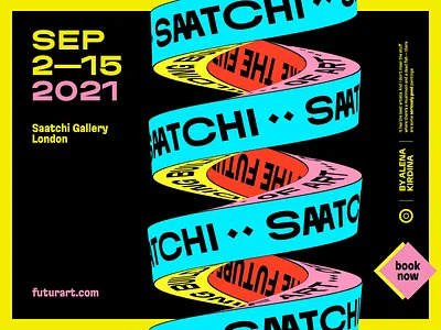 Saatchi Gallery Art Exhibition Poster 3d after effects animation branding cinema 4d design exhibition graphic design kinetic typography motion motion graphics poster poster design typography visual