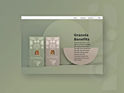 Cereal Branding, UI Design for Granola branding interactive logo design packaging design ui ui design web design