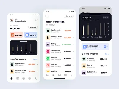 Expense-Tracker App UI Design animation app branding clean design expense tracker app flat icon illustration logo minimal typography ui ui design uidesign uiux ux vector web website