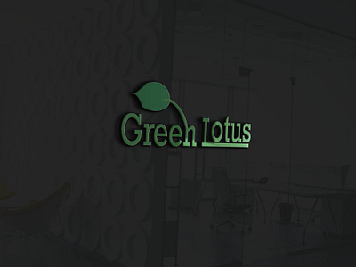 Green Lotus graphic design illustrator logo logo design