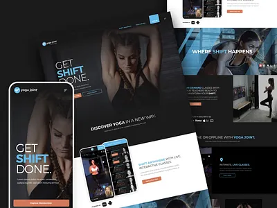 Yoga Joint app branding design illustration logo ui ux vector web website