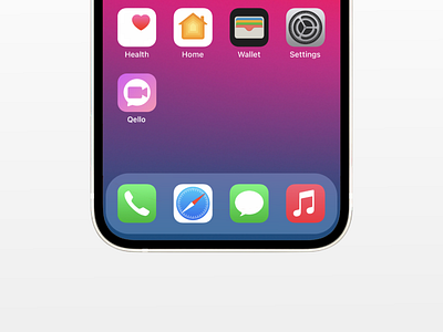Qello - Video Call App Icon adobe xd app app design app icon clean clean design creative design graphic design homescreen logo ui video video call app