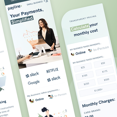 Payments simplified branding design illustration typography ui ux vector