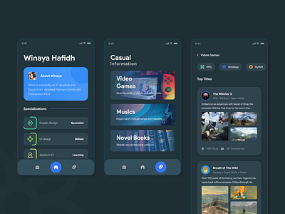 Personal Information App app design ui