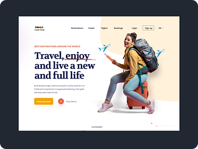 Tour & Travel Webpage amazing design branding design illustration logo mobile ui tour tour travel tour travel ui travelling ui ux ui design uiux webpage