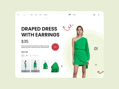 E-commerce concept card e commerce ui