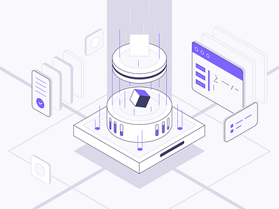 Developer-centric load testing clean development devops digital illustration isometric load testing