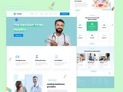 Landing page for medical centre landing page medical landing ui website