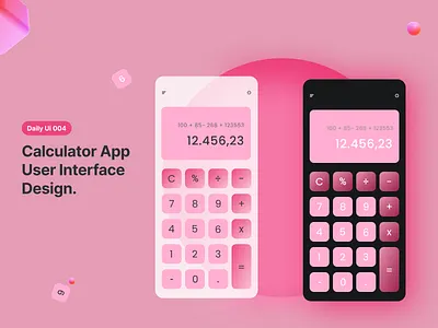 Caculator App - #DailyUi004 3d design illustration logo ui ux