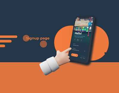 signup page UI Design app design typography ui ux