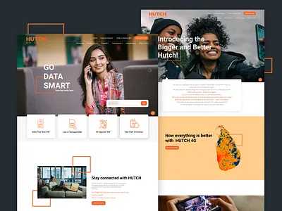 HUTCH - Telecom provider website - Redesign figma new project redesign simple simple design ui web