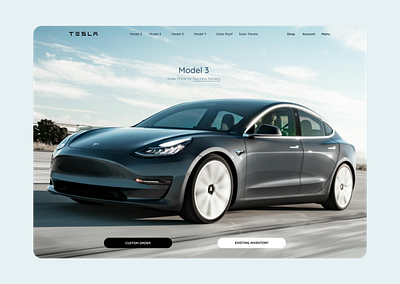 Tesla landing page Redesign typography ui ux