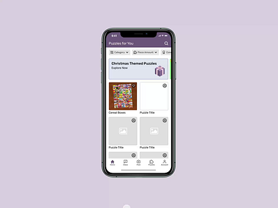 Puzzle Pal - Mobile Ui Gif app mobile product product design ui ui design ux