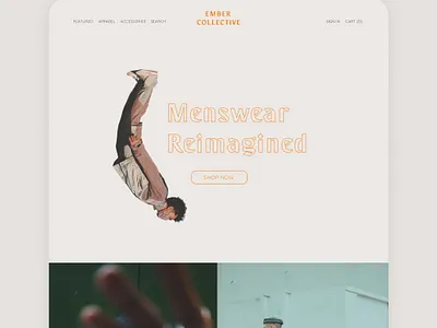 Ember Collective Web Design branding clothing illustration logo menswear modern ui ui ux uiux ux design uxdesign web design webdesign webpage website