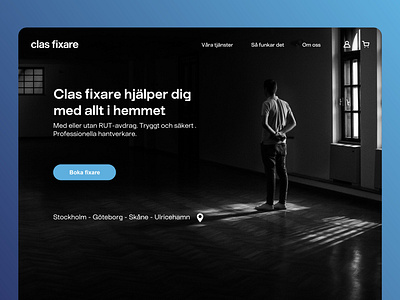 Clas Fixare branding dark digital landing page theme ui ux web web design website