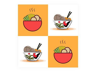 Logo Idea - Bakso Wongsolo bakso bowl logo noodles porcelain vector