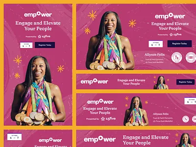 Empower Display and Social Ads 15five ads allyson felix conference empower