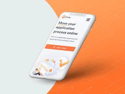 Automate Sales and Underwriting app branding design illustration typography ui ux vector