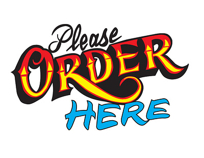 Order Here Signage branding design illustration illustrator logo packaging product design