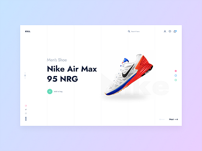 Exu. Shoe Website Header Concept banner brand concept design ecommerce exploration exue fashion header header concept header exploration hero nike shoe shoe brand ui ux website