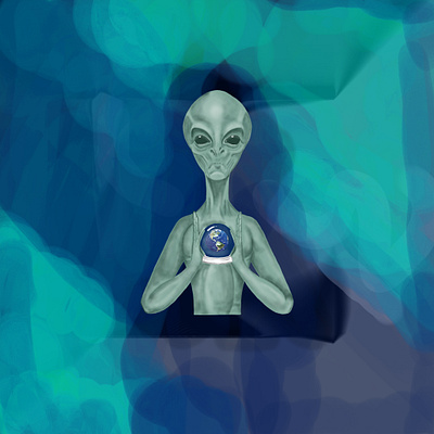 The power of alien alien earth illustration photoshop space