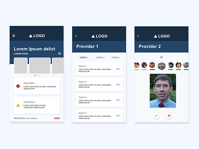 Provider App UI app design ui ux