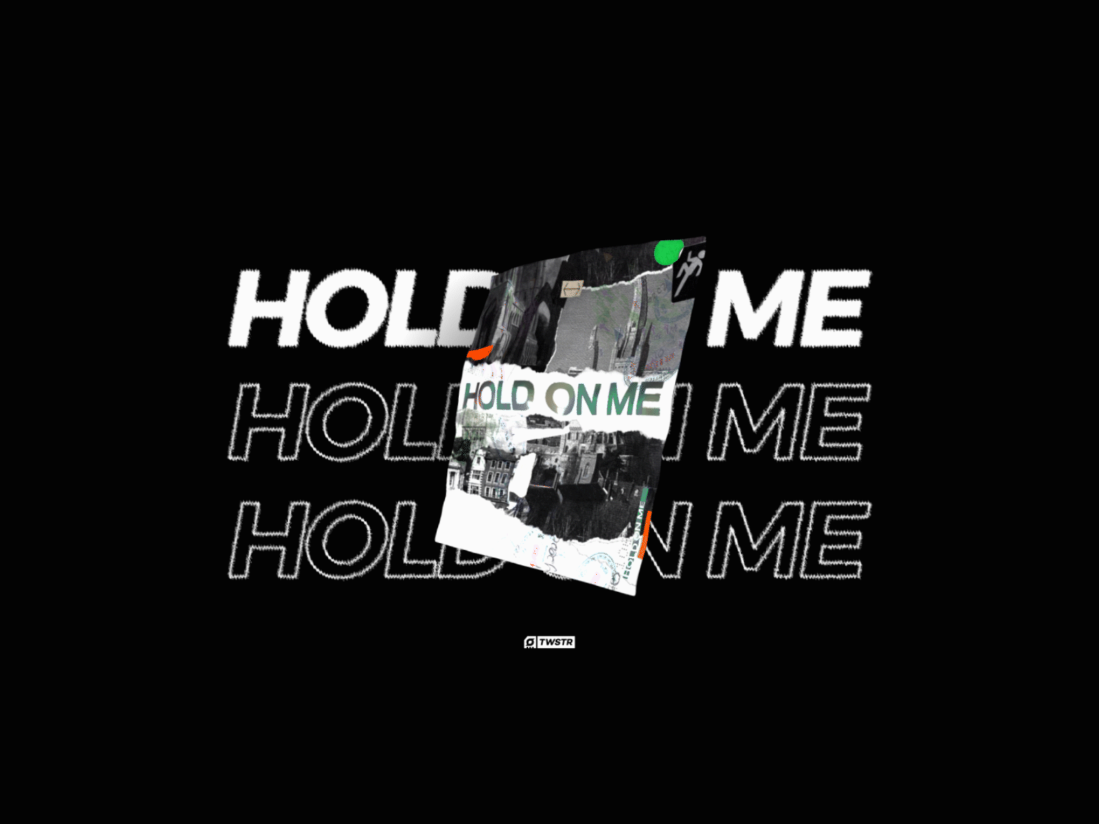 HOLD ON ME 3d album artwork animation cloth dance edm gif graphic design irridescent motion design motion graphics tisoki typography