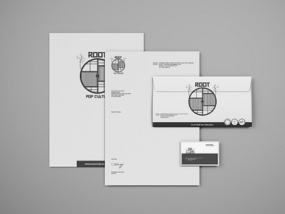 Roots Visual Personal Brand Stationery Design abstract background banner brand branding business card design envelope graphic design illustration layout letterhead logo mockup paper folder stationery